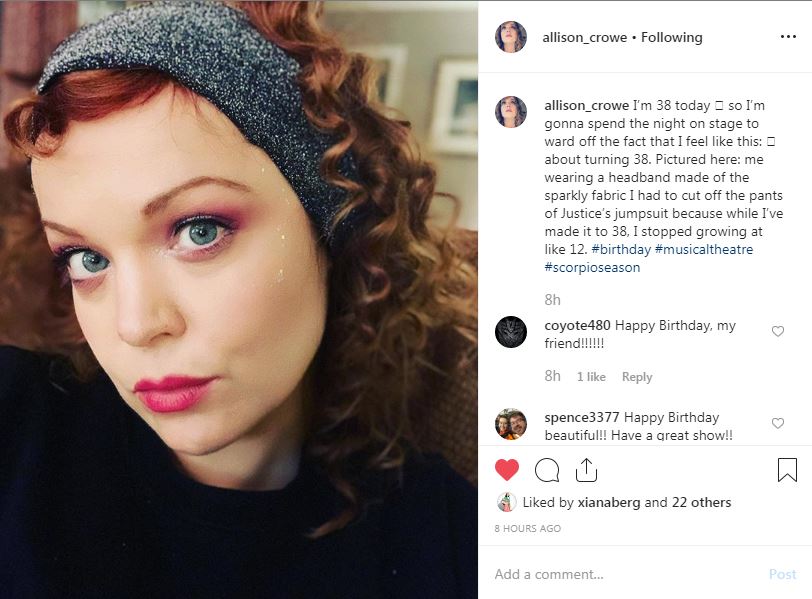 Allison Crowe - Happy Birthday!! - November 16, 2019!!