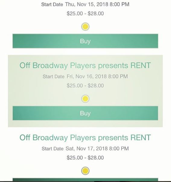 RENT - Box Office 2017 - Off Broadway Players